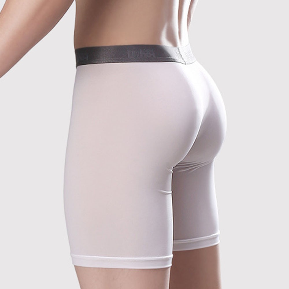Compression Shorts Athletes - บุรุษยาวชุดชั้นใน U กระเป๋านูนกีฬานักมวยสําหรับชายกีฬา Quick DRY กางเกงขาสั้นการบีบอัดผ้าไหมน้ําแข็งกางเกงบางกางเกง