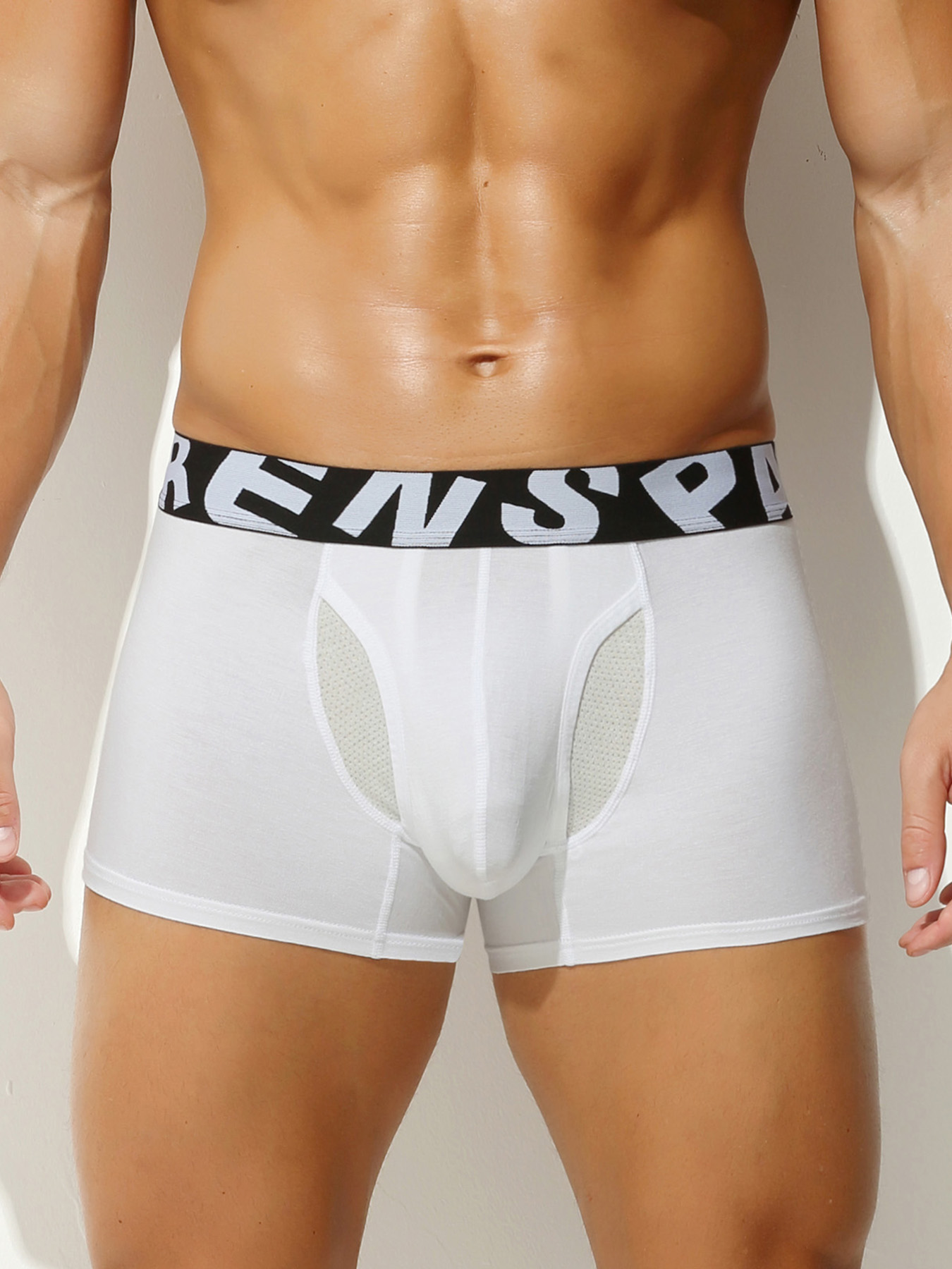 Bamboo Fiber Trunk - กางเกงในบ็อกเซอร์ชาย โพลีเอสเตอร์ไฟเบอร์ แบบสองช่อง แยกส่วน ช่วยยกกระชับ ขาสั้น