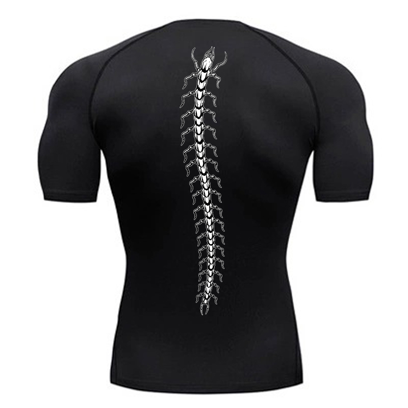 Base Layer Top - เสื้อรัดรูปกราฟิกสำหรับผู้ชายเสื้อยืดแห้งเร็วสำหรับเล่นกีฬาออกกำลังกายในยิมเสื้อซับในสำหรับฝึกวิ่ง
