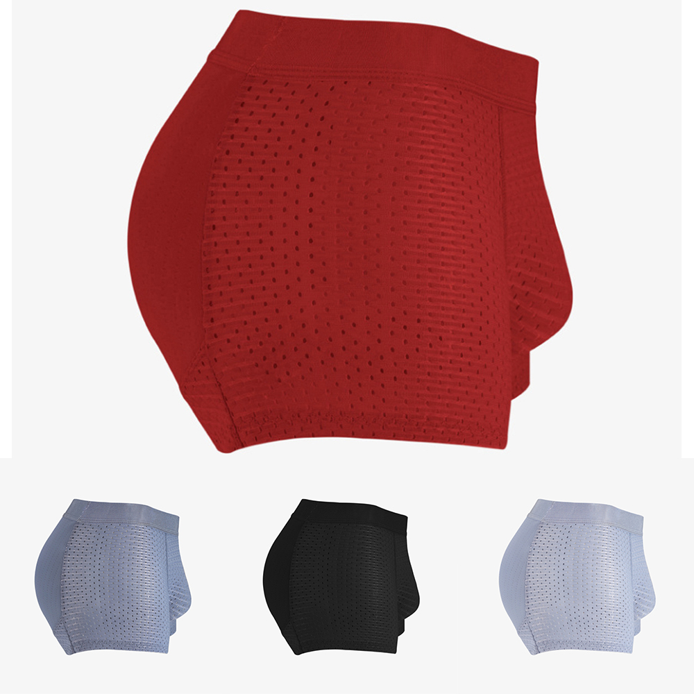 Pouch Boxer Pouch - กางเกงบ็อกเซอร์เสริมสะโพกยกกระชับสัดส่วนสำหรับผู้ชาย ผ้าตาข่ายระบายอากาศ