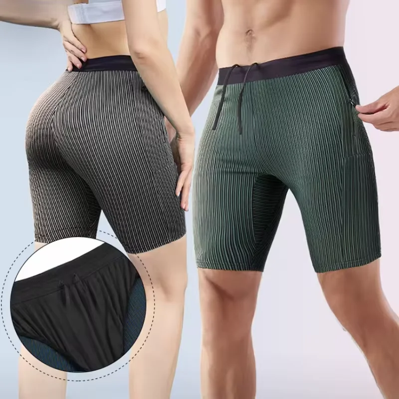 Compression Long Pant - 2 in 1 ฤดูร้อนมาราธอนกางเกงขาสั้นการบีบอัดด่วนแห้งยาวระยะทางวิ่งการฝึกอบรม Tights กีฬาผู้หญิงผู้ชาย