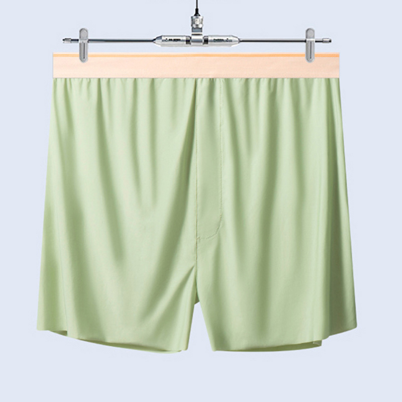 Quick Dry Underwear - ขนาดใหญ่ขนาดบางผู้ชาย Arrow กางเกงผ้าไหมน้ําแข็งชุดชั้นในชุดนอนกางเกงฤดูร้อนด่วนแห้งหลวม Cool Breathable Boxer