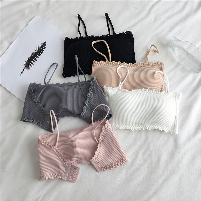 Suspender Tank Top - ผ้าฝ้ายผู้หญิง Bra หญิง Tube Top Bra