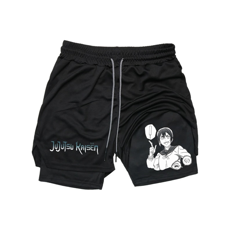 Compression Shorts Athletes - ริเมล พริ้นท์ 2 อิน 1 กางเกงขาสั้นออกกำลังกายสำหรับผู้ชาย