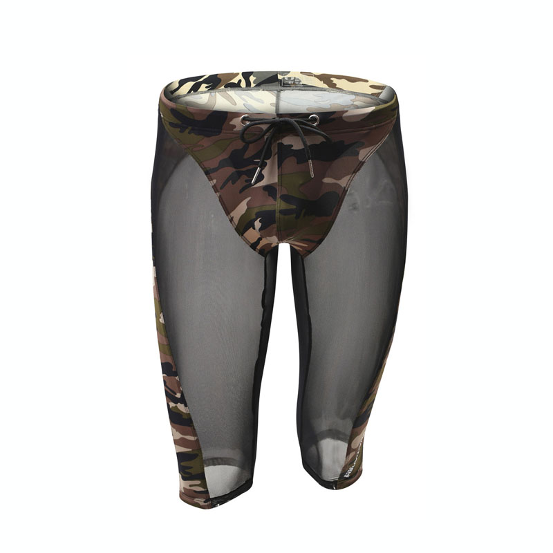 Mesh Sport Boxer - ตาข่าย Boxers Camouflage ผู้ชายชุดชั้นในเอว Breathable กีฬานักมวยเพาะกาย