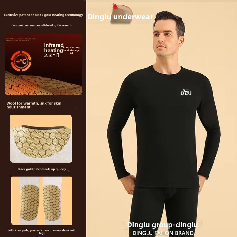 Thermal Long John - ชุดกันหนาวแบบให้ความร้อนด้วยตัวเอง Deer Black Gold Graphene สำหรับผู้ชาย