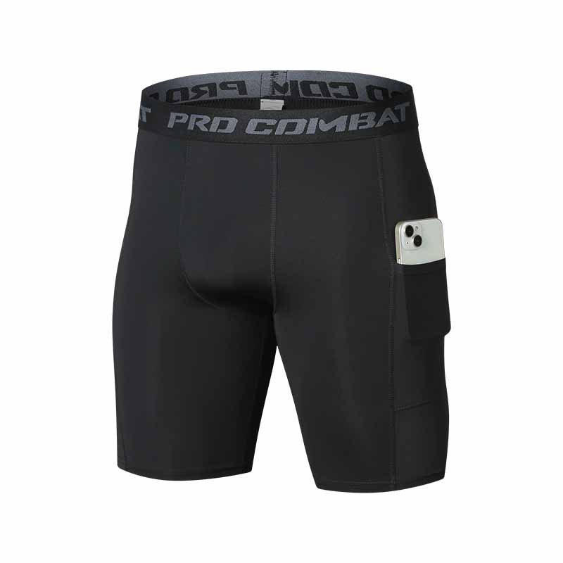 Compression Shorts Athletes - กางเกงขาสั้นออกกำลังกายผู้ชายปี 2026 พร้อมกระเป๋า กางเกงรัดรูปสำหรับออกกำลังกายผู้ชาย ผ้าโพลีเอสเตอร์ กางเกงบ็อกเซอร์สำหรับวิ่ง