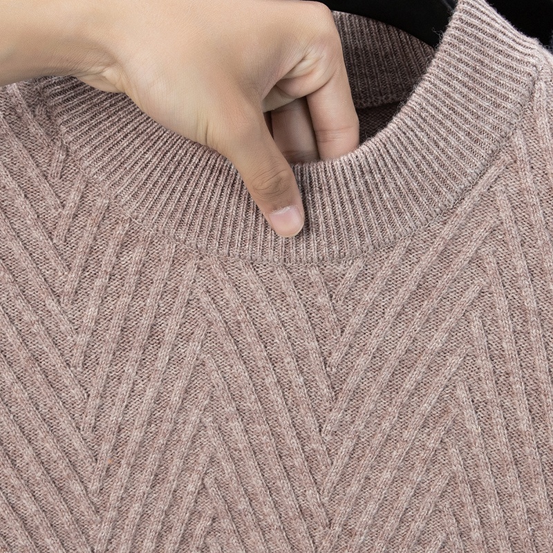 Thermal Long John - เสื้อไหมแคชเมียร์ 100% สำหรับผู้ชาย ฤดูใบไม้ร่วง ฤดูหนาว เสื้อสเวตเตอร์ลำลอง