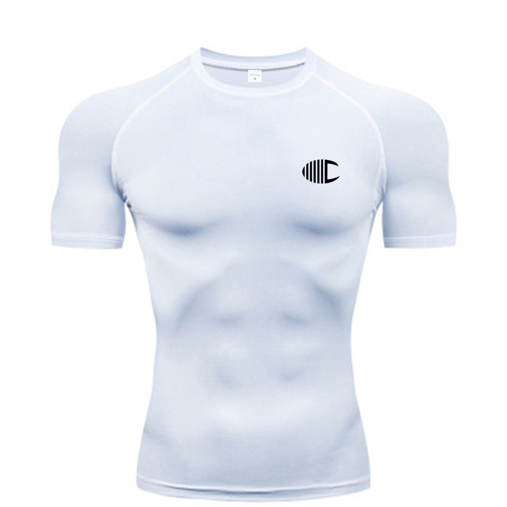T Shirt Tight Fit - เสื้อยืดผู้ชายแบบพอดีตัวสำหรับวิ่งออกกำลังกาย เสื้อยืดรัดรูปสำหรับฟิตเนส วิ่งจ๊อกกิ้ง แขนสั้น เสื้อลำลองสำหรับผู้ชาย