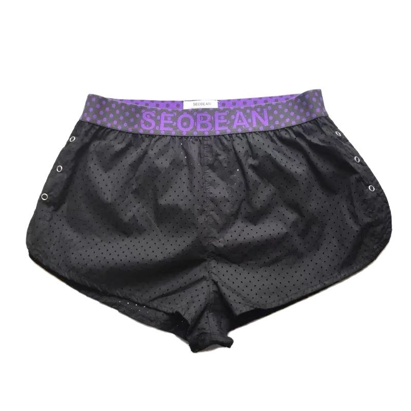 Mesh Sport Boxer - กางเกงบ็อกเซอร์ผ่ากระดุมผู้ชายแฟชั่นใหม่กางเกงกีฬาตาข่ายระบายอากาศใส่สบายมีกางเกงในผู้ชาย