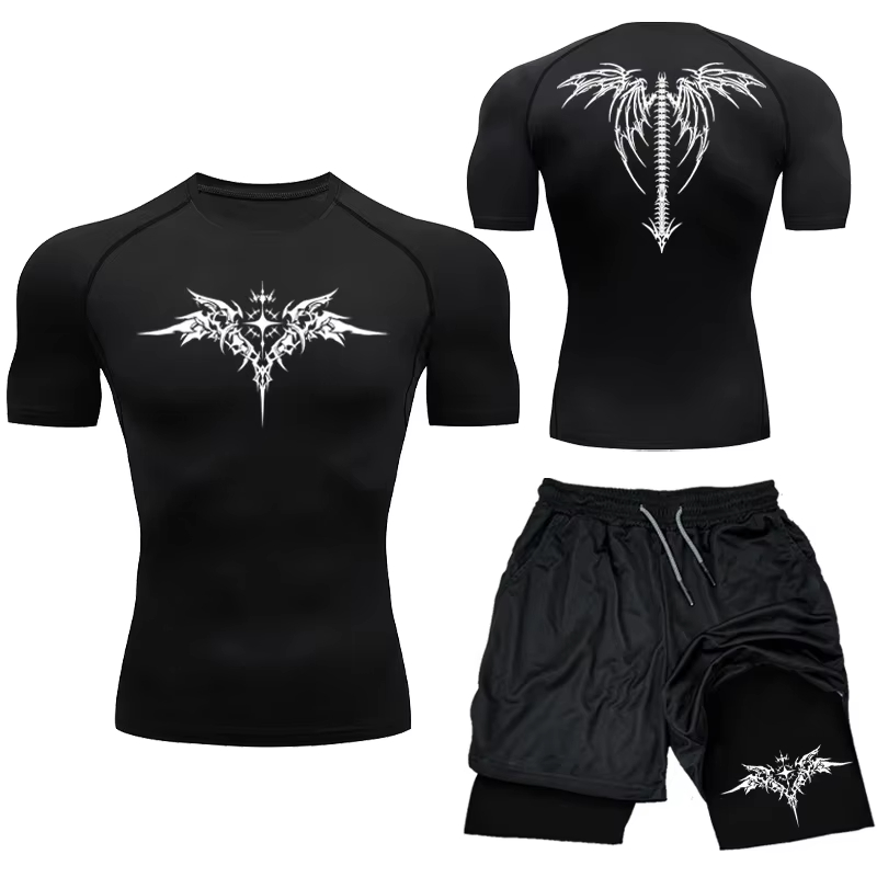 Compression Shorts Athletes - ผู้ชายใหม่ MMA การบีบอัดกีฬาชุด Quick-DRY GYM กางเกงขาสั้น