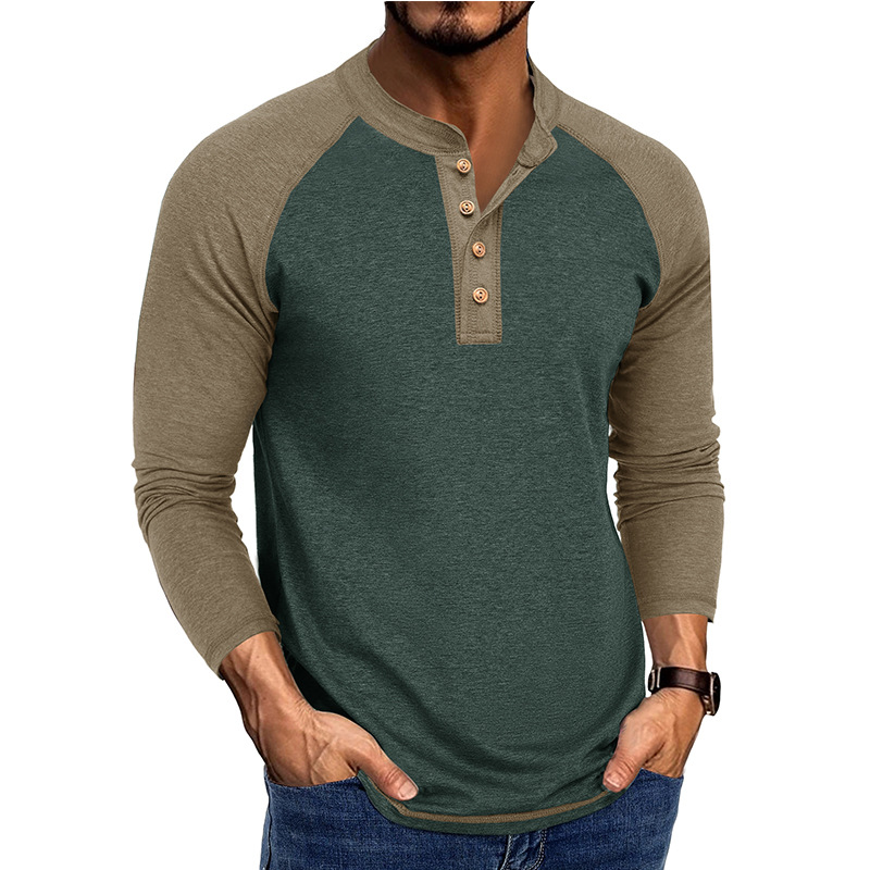 Base Layer Top - เสื้อเชิ้ตแขนยาวเฮนลีย์ผู้ชาย แขนเสื้อแบบแร็กแลน เสื้อยืดลำลองไซส์ใหญ่ เสื้อซับใน สำหรับขายบน Amazon