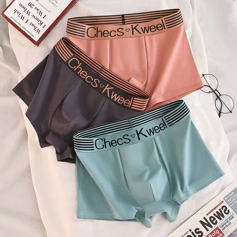 Multi Pack Underwear - 3 ชิ้นกางเกงขาสั้นผู้ชายผ้าฝ้ายชุดชั้นในกางเกงเซ็กซี่กางเกงชาย Breathable ชุดชั้นใน Plus ขนาด