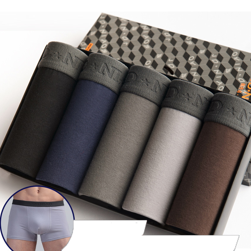 Multi Pack Underwear - 5 ชิ้น/ล็อตผู้ชายชุดชั้นในนักมวยผ้าฝ้ายผู้ชายกางเกงสบายกางเกงในชายชุดชั้นใน Trunk Boxershorts Man Boxer