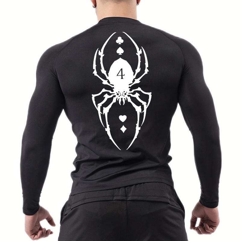 เสื้อรัดรูปพิมพ์ลายแมงมุมสำหรั - Base Layer Top บทวิจารณ์และราคา