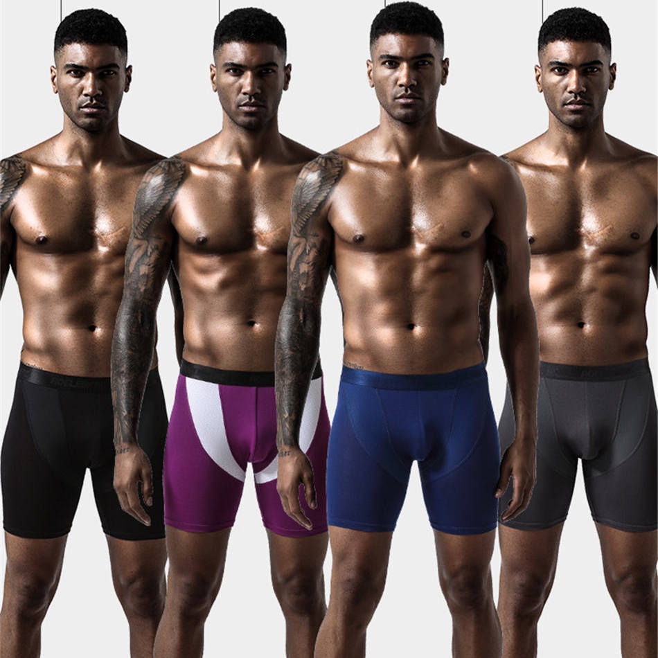 2ชิ้น/ล็อตกางเกงขาสั้นขายาวกาง - Long Leg Trunk Men บทวิจารณ์และราคา