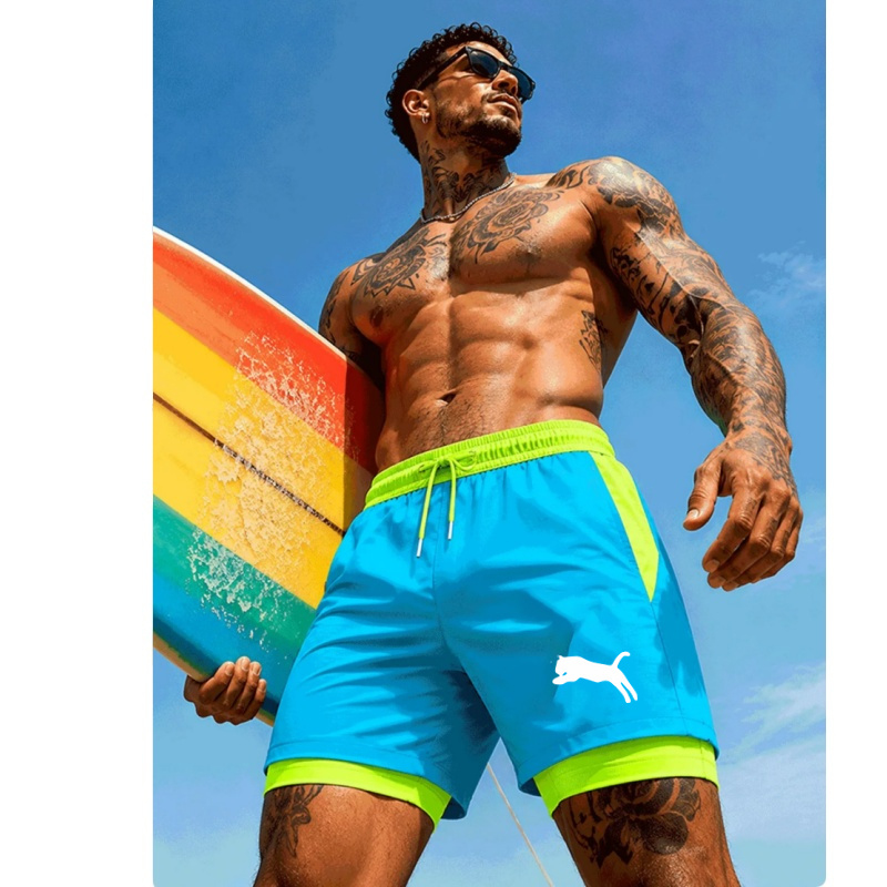 กางเกงว่ายน้ำชายพิมพ์ลายเสือชี - Compression Shorts Athletes บทวิจารณ์และราคา