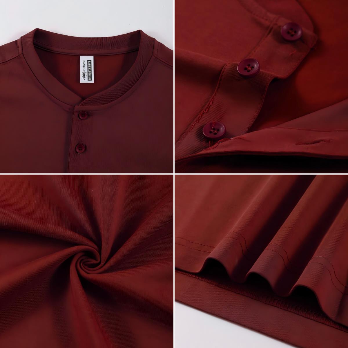 เสื้อเชิ้ตเฮนลีย์ผ้าฝ้ายเนื้อแ - Undershirt Crew Neck บทวิจารณ์และราคา