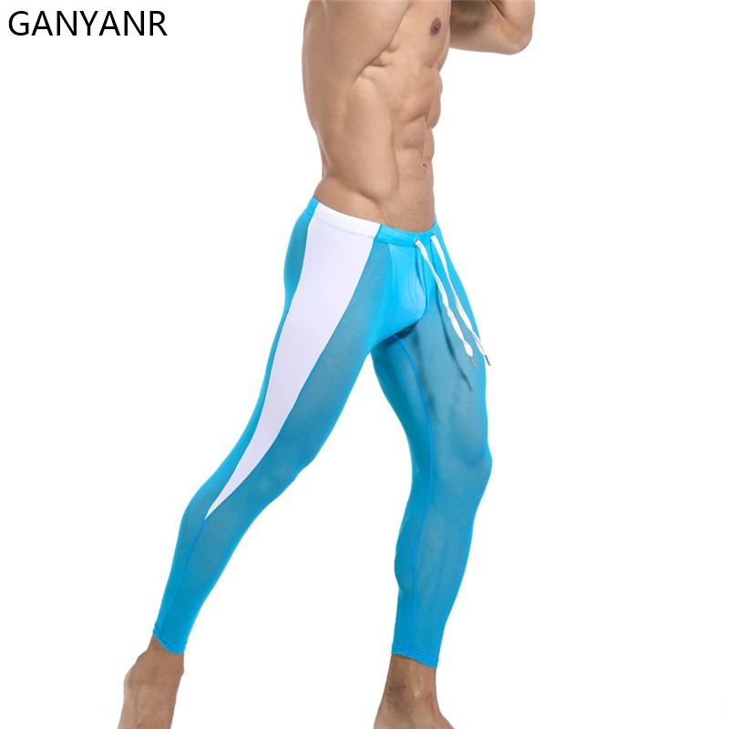 GANYANRวิ่งTightsผู้ชายการบีบอ - Compression Long Pant บทวิจารณ์และราคา