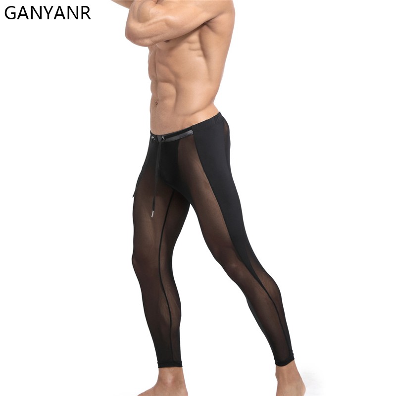 GANYANRวิ่งTightsผู้ชายการบีบอ - Compression Long Pant บทวิจารณ์และราคา
