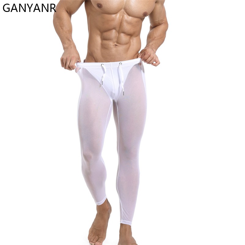 GANYANRวิ่งTightsผู้ชายการบีบอ - Compression Long Pant บทวิจารณ์และราคา