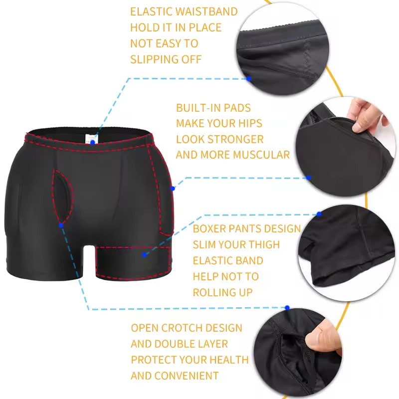 ผู้ชายเบาะสะโพก Enhancer Booty - Boxer Brief Pack Cotton บทวิจารณ์และราคา