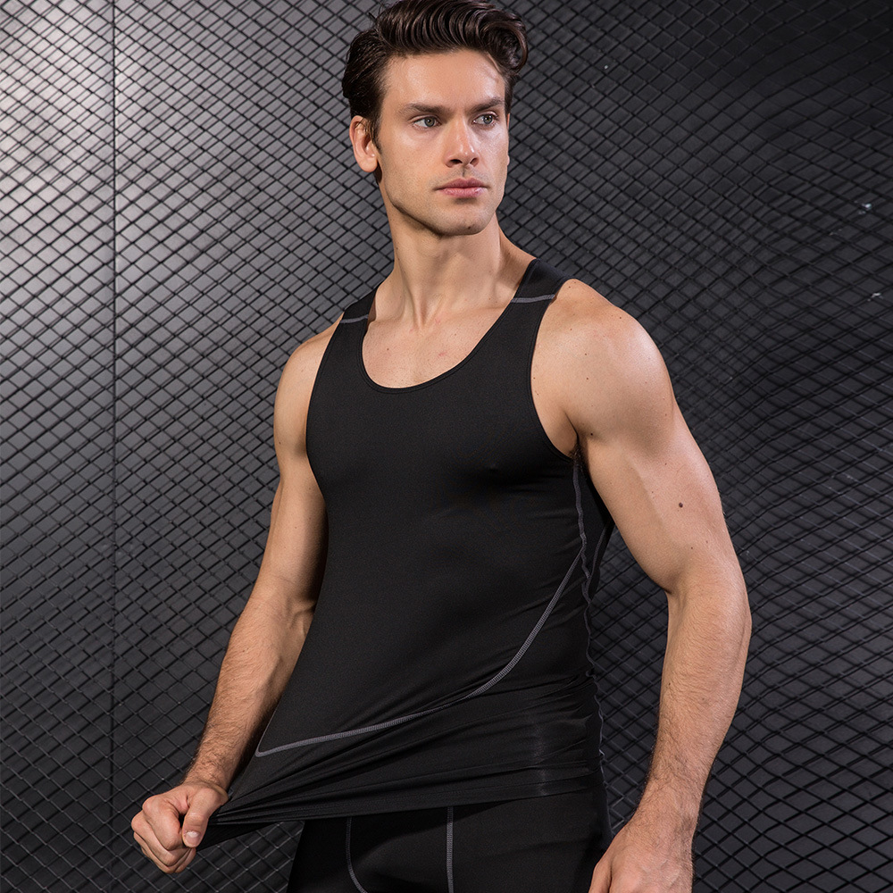 เสื้อกีฬาสีดำผู้ชายรัดรูปเสื้อ - Base Layer Top บทวิจารณ์และราคา