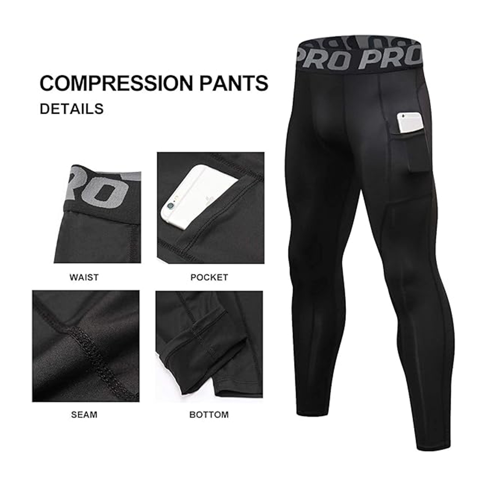 ผู้ชายกางเกงรัดรูปลองจอห์นสําห - Compression Long Pant บทวิจารณ์และราคา