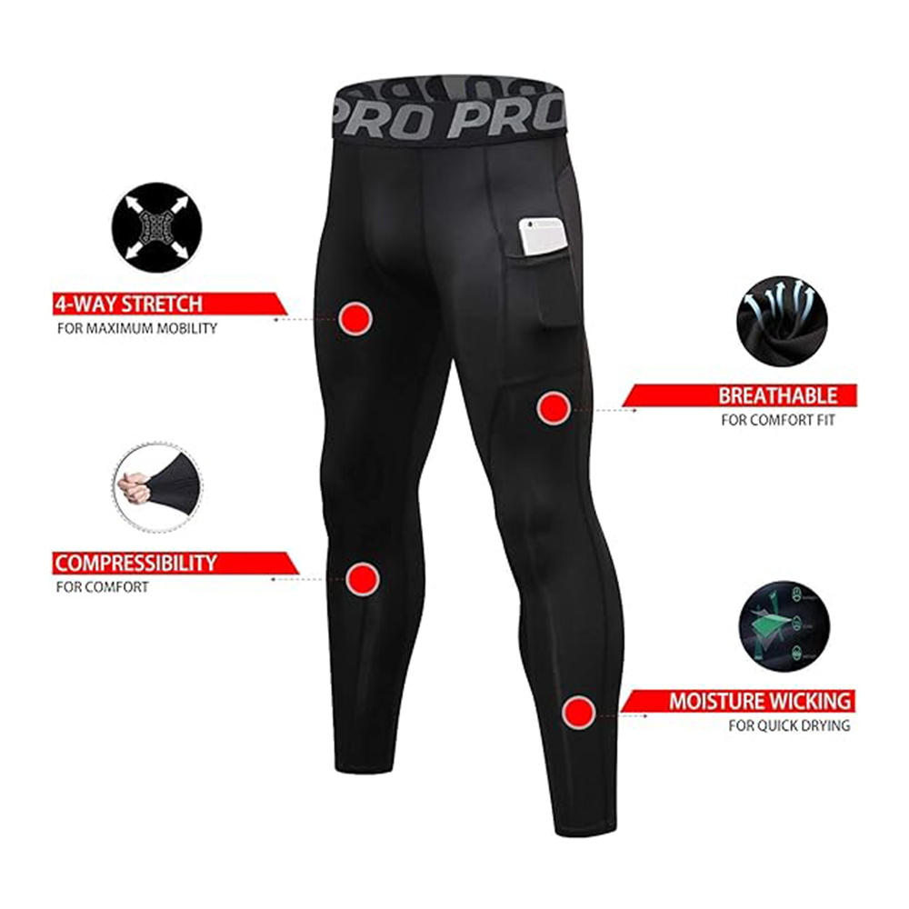 ผู้ชายกางเกงรัดรูปลองจอห์นสําห - Compression Long Pant บทวิจารณ์และราคา