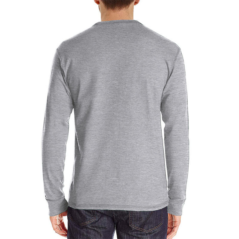 เสื้อยืดแขนยาวสไตล์เฮนลีย์สำหร - Undershirt Crew Neck บทวิจารณ์และราคา