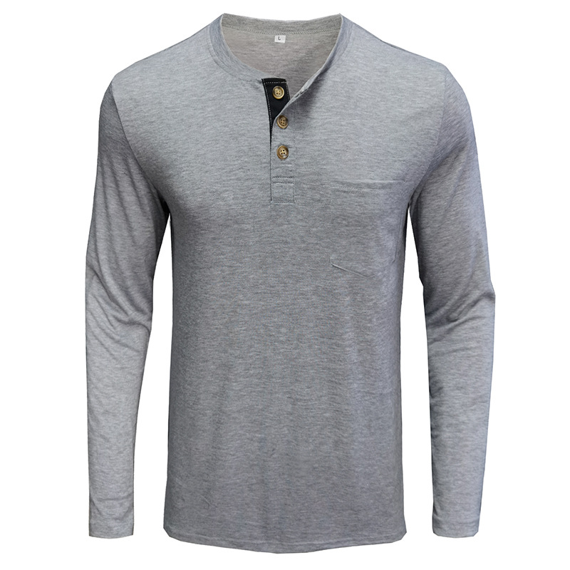 เสื้อยืดแขนยาวสไตล์เฮนลีย์สำหร - Undershirt Crew Neck บทวิจารณ์และราคา