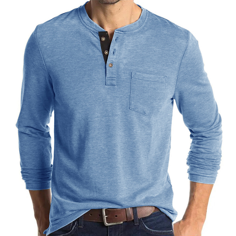 เสื้อยืดแขนยาวสไตล์เฮนลีย์สำหร - Undershirt Crew Neck บทวิจารณ์และราคา