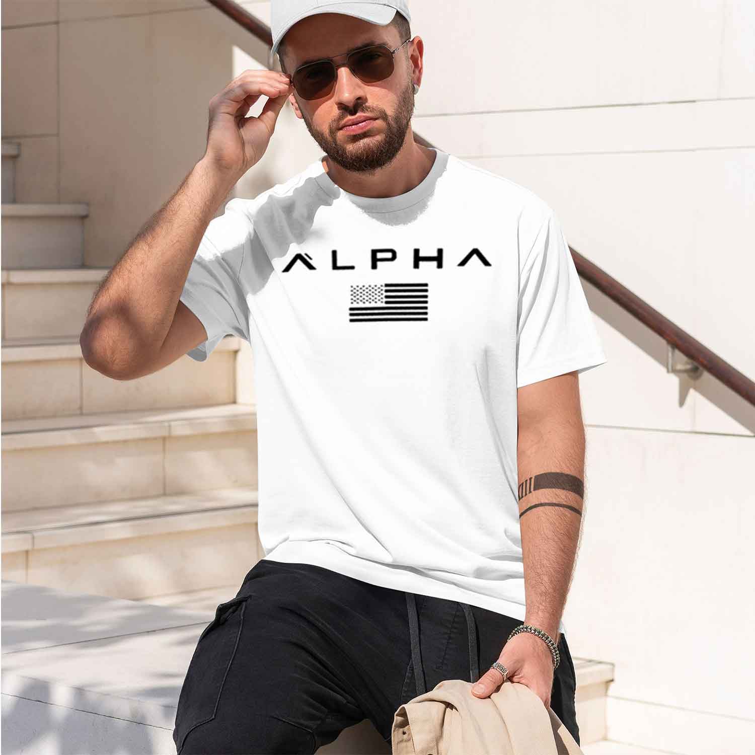 เสื้อกล้ามฟิตเนสผู้ชายลายพิมพ์ - Undershirt Crew Neck บทวิจารณ์และราคา