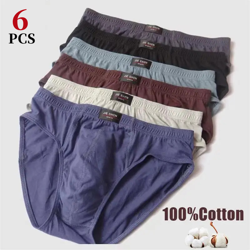 6 ชิ้น/ชุดชั้นในชายผ้าฝ้ายวัยก - Boxer Brief Pack Cotton บทวิจารณ์และราคา