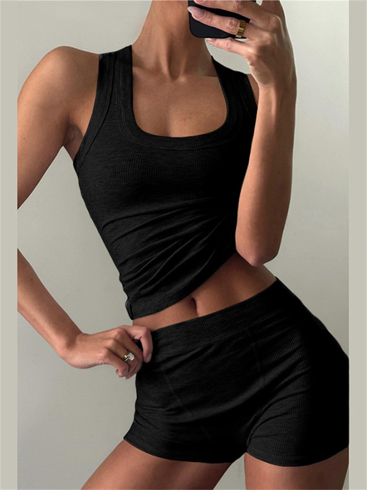 Nibber Ribbed Casual 2 ชิ้นชุด - Tank Top Ribbed บทวิจารณ์และราคา