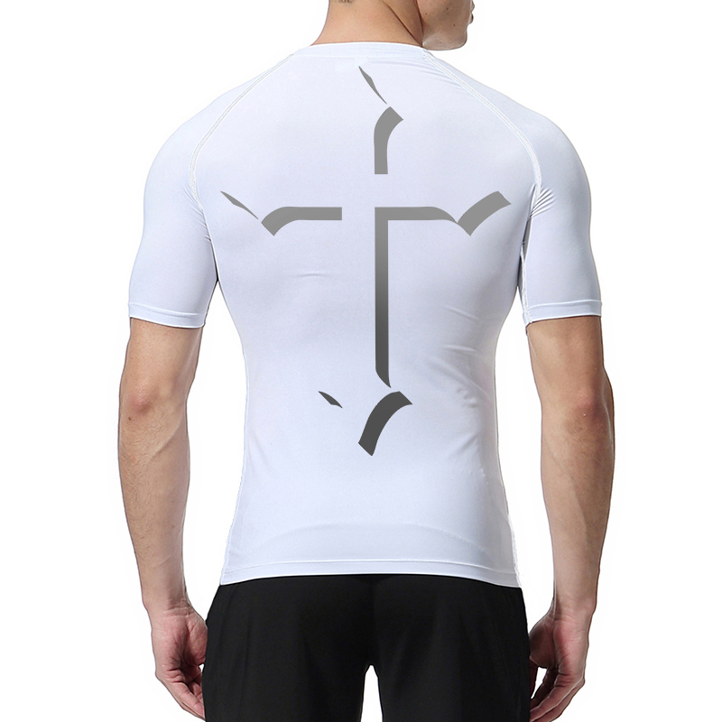 เสื้อรัดรูปพิมพ์ลายกากบาทสำหรั - Base Layer Top บทวิจารณ์และราคา