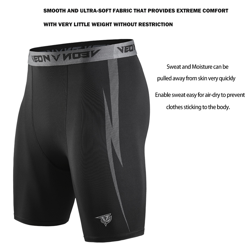 กางเกงรัดรูปสีดำสำหรับผู้ชายกา - Compression Shorts Athletes บทวิจารณ์และราคา