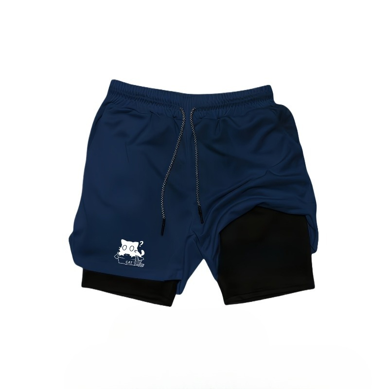กางเกงกีฬาสองชั้น 2-in-1 แห้งเ - Compression Shorts Athletes บทวิจารณ์และราคา