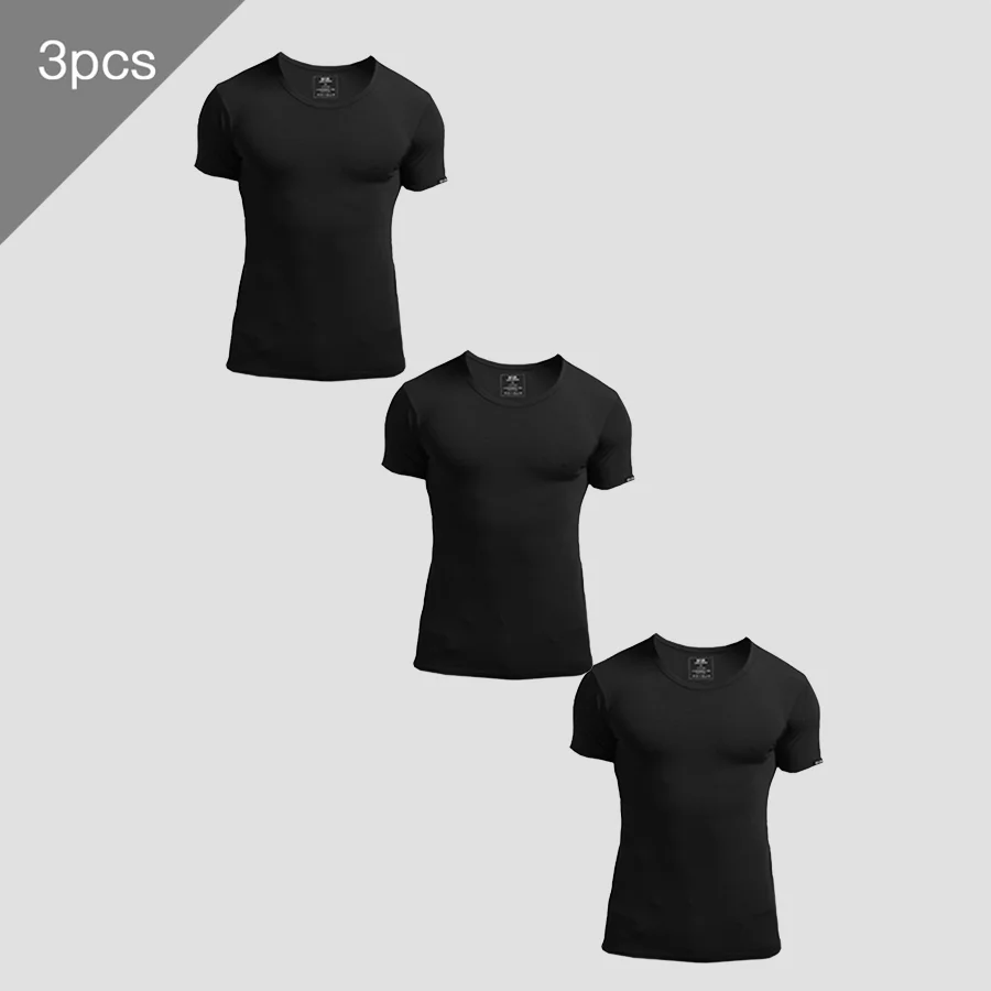 เสื้อยืดแขนสั้นฤดูร้อนสำหรับผู - Undershirt Crew Neck บทวิจารณ์และราคา