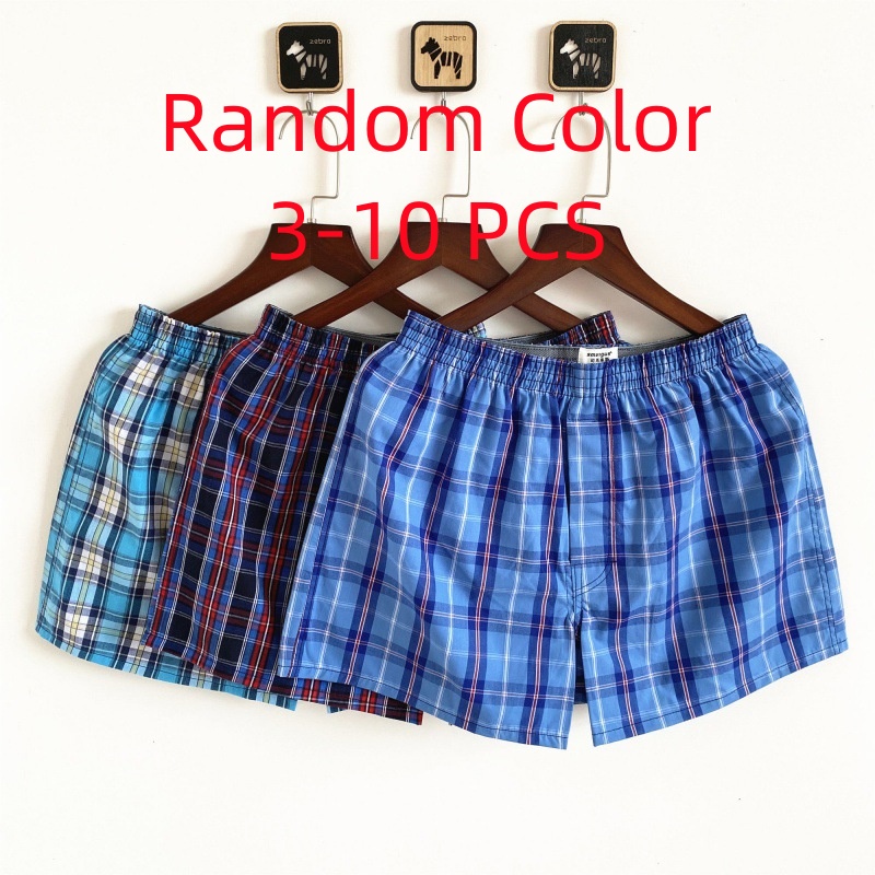3-10PCS ชายชุดชั้นในนักมวยกางเ - Boxer Brief Pack Cotton บทวิจารณ์และราคา