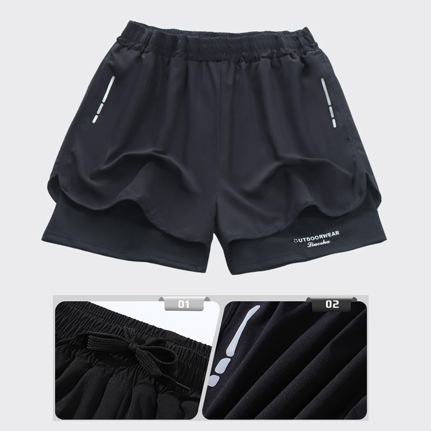 กางเกงว่ายน้ำผู้ชายแบบแห้งเร็ว - Compression Shorts Athletes บทวิจารณ์และราคา