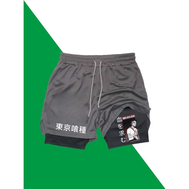 กางเกงวิ่งออกกำลังกาย 2in1 ลาย - Compression Shorts Athletes บทวิจารณ์และราคา