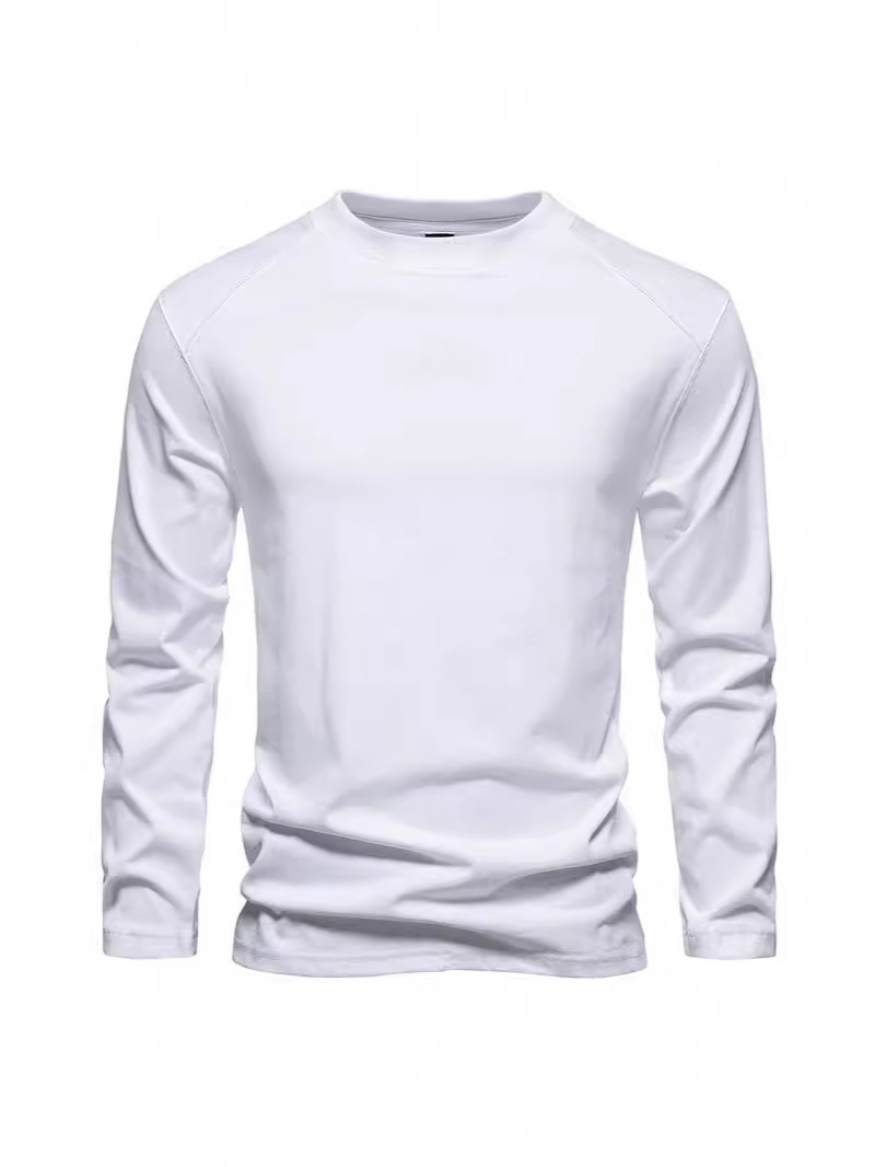 เสื้อยืดแขนยาวผู้ชายสไตล์อเมริ - Undershirt Crew Neck บทวิจารณ์และราคา