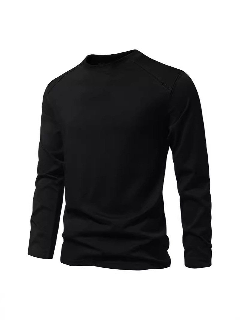 เสื้อยืดแขนยาวผู้ชายสไตล์อเมริ - Undershirt Crew Neck บทวิจารณ์และราคา