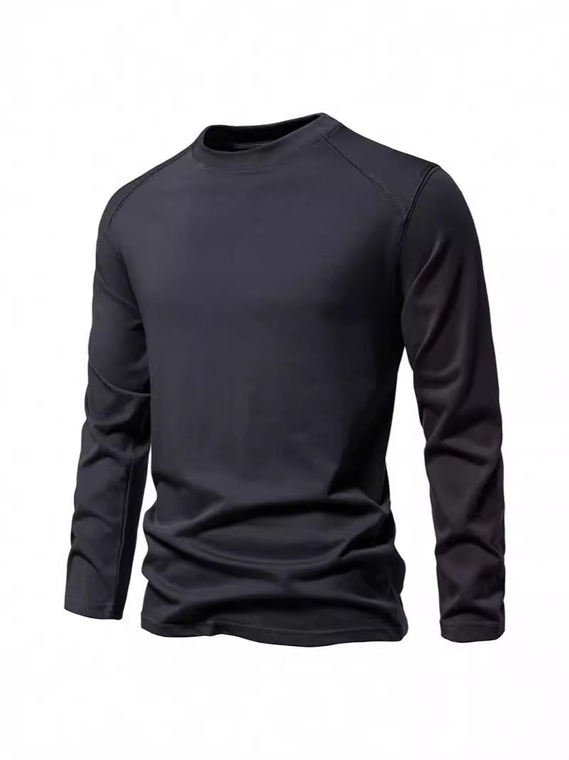 เสื้อยืดแขนยาวผู้ชายสไตล์อเมริ - Undershirt Crew Neck บทวิจารณ์และราคา