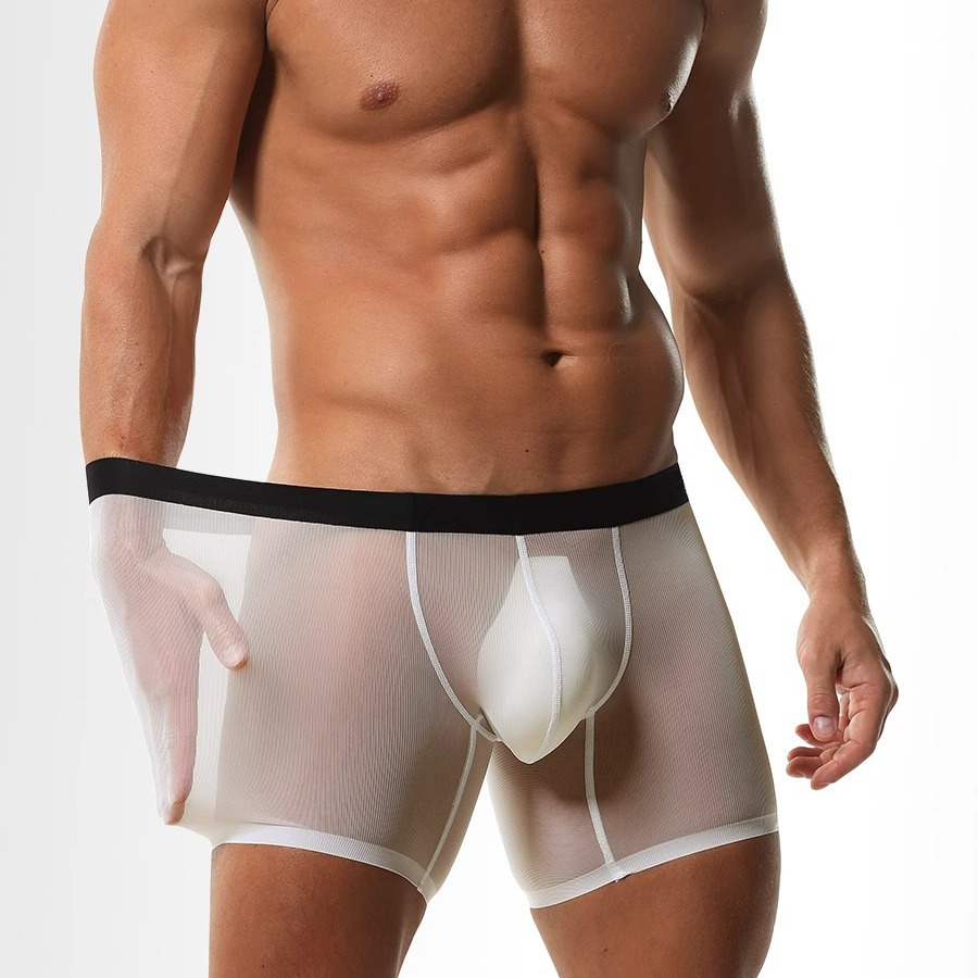 บุรุษขายาวกางเกงขาสั้นผ้าไหมน้ - Long Leg Trunk Men บทวิจารณ์และราคา
