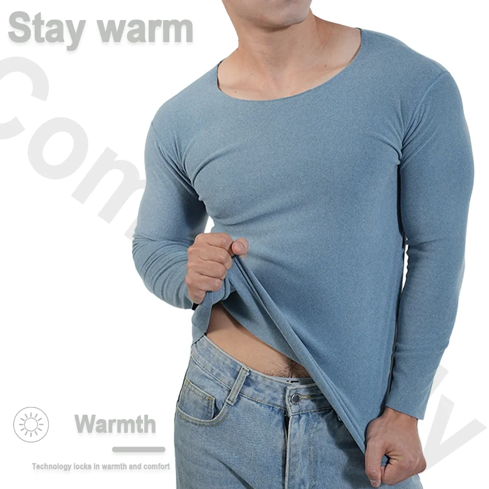 เสื้อชั้นในชายแบบกันหนาว แขนยา - Undershirt Crew Neck บทวิจารณ์และราคา