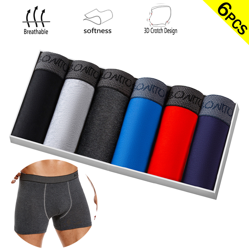 6 ชิ้น/แพ็คกางเกงนักมวยสีทึบกา - Multi Pack Underwear บทวิจารณ์และราคา