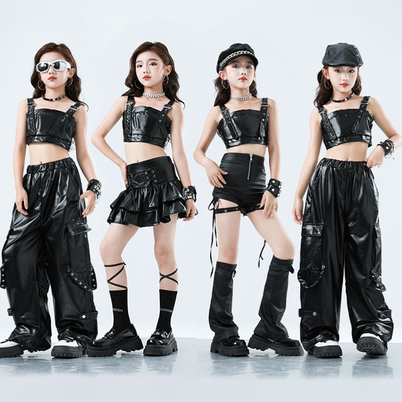 เด็กKpop Hip Hopเสื้อผ้าหนังFa - Suspender Tank Top บทวิจารณ์และราคา
