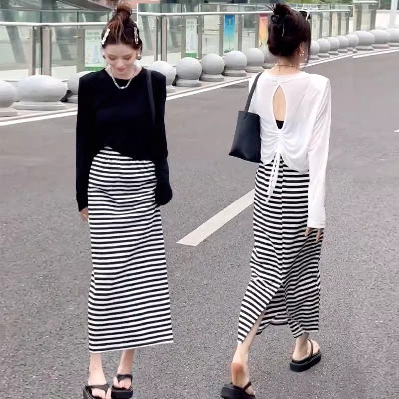 เสื้อยืดแขนยาวลายทางสำหรับฤดูใ - Base Layer Top บทวิจารณ์และราคา